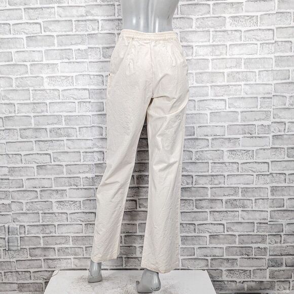 DJERF AVENUE Women's pleated wide leg High rise Pants in beige cotton size small - Picture 4 of 12